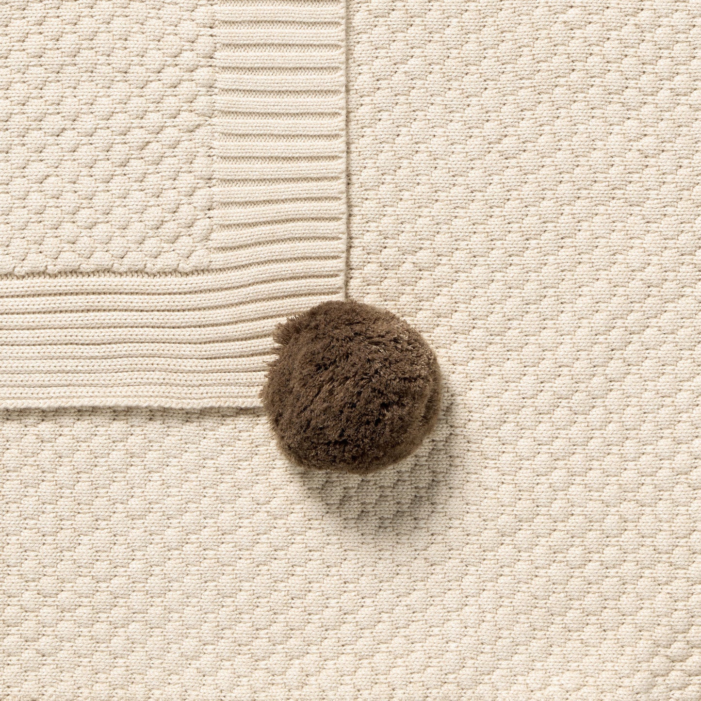 Organic Knitted Bubble Blanket | Cream | Wilson & Frenchy
