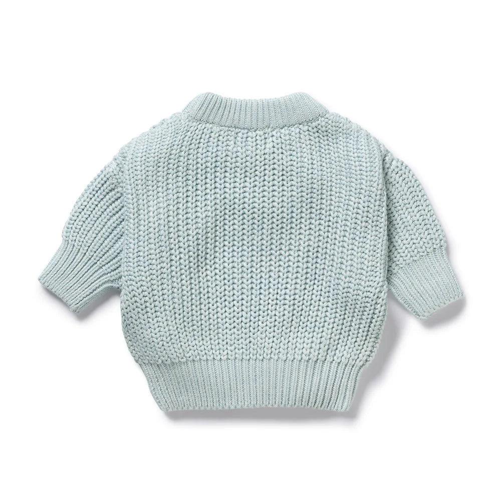 Organic Knitted Jumper | Cloud Blue | Wilson & Frenchy