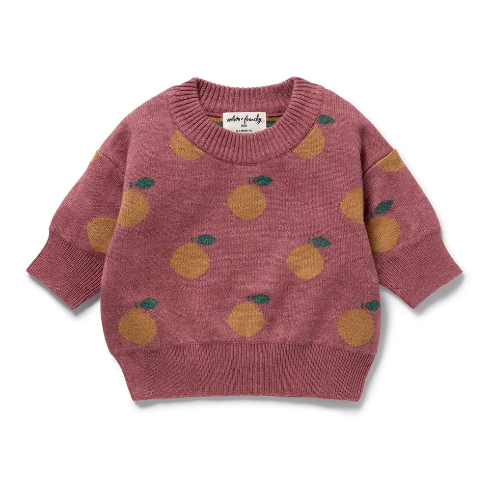 Organic Knitted Jacquard Jumper | Clementine | Wilson & Frenchy
