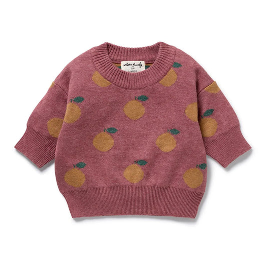 Organic Knitted Jacquard Jumper | Clementine | Wilson & Frenchy