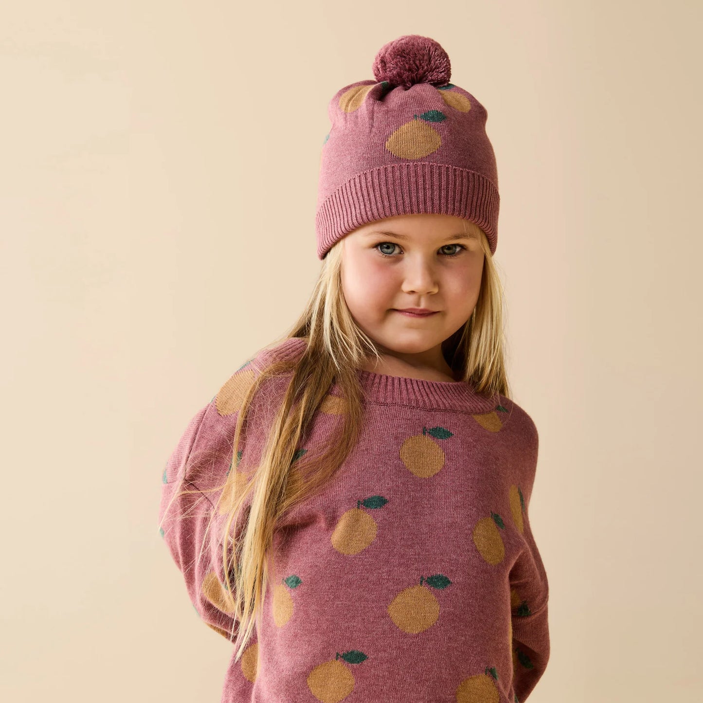 Organic Knitted Jacquard Jumper | Clementine | Wilson & Frenchy