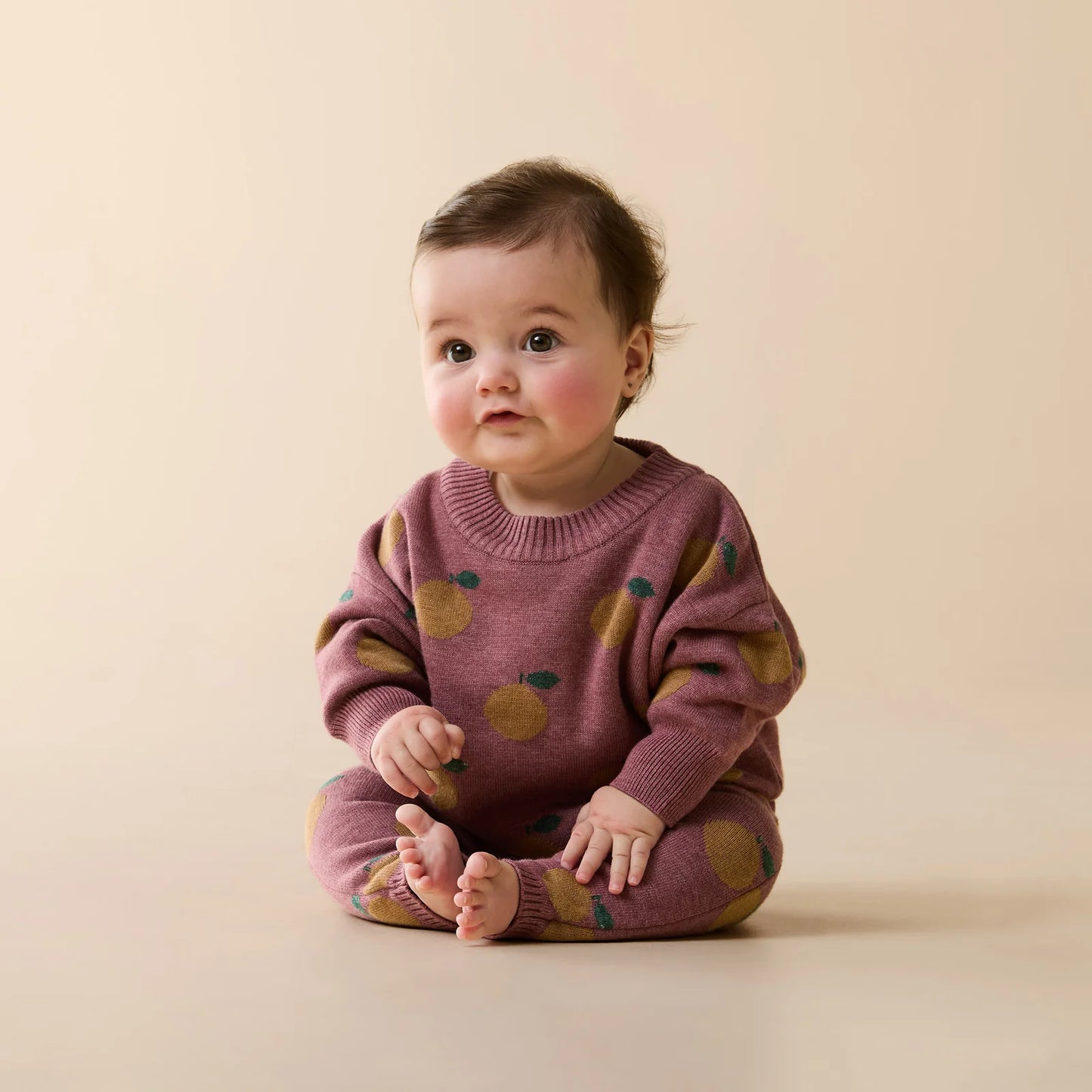 Organic Knitted Jacquard Jumper | Clementine | Wilson & Frenchy