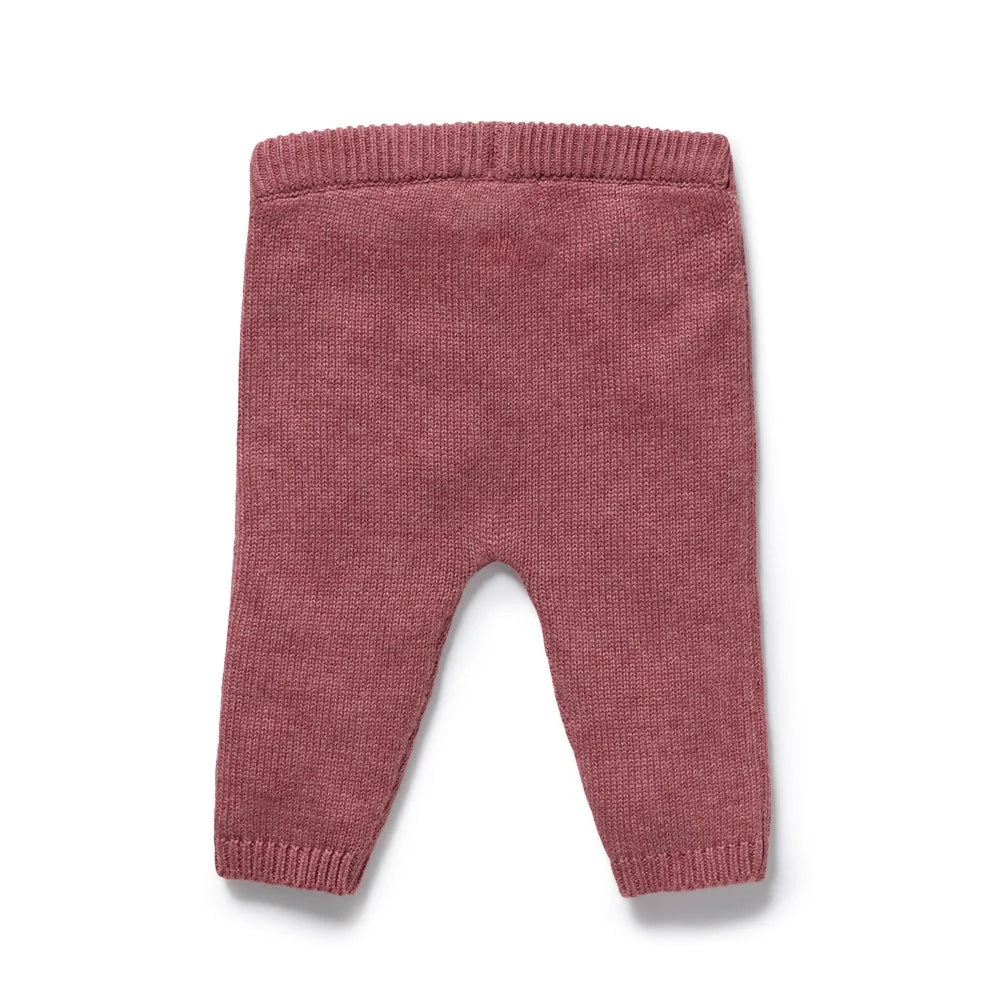 Organic Knitted Legging | Rhubarb | Wilson & Frenchy