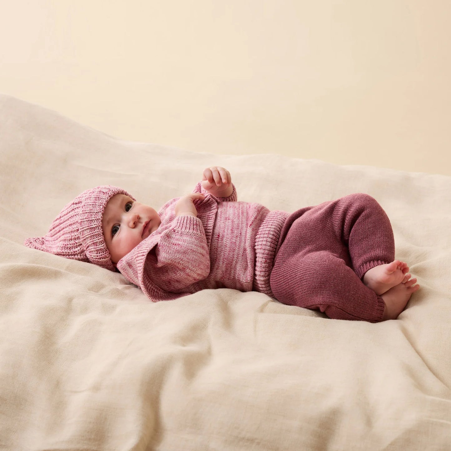Organic Knitted Legging | Rhubarb | Wilson & Frenchy