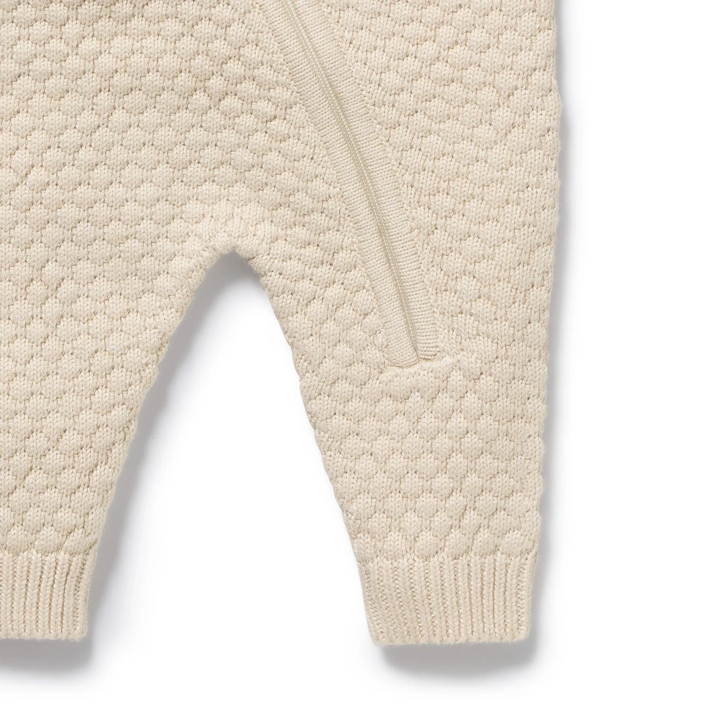 Organic Knitted Bubble Growsuit | Cream | Wilson & Frenchy