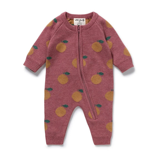 Organic Knitted Jacquard Growsuit | Clementine | Wilson & Frenchy