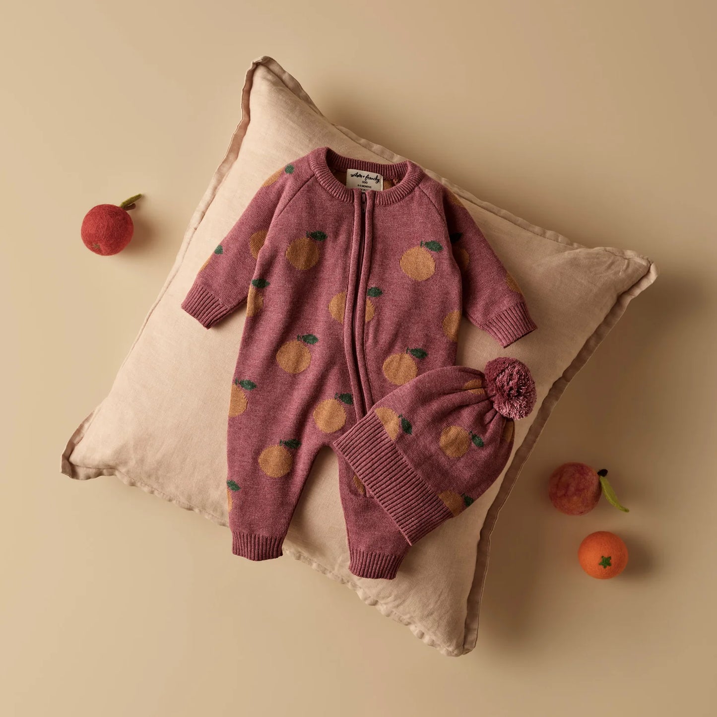 Organic Knitted Jacquard Growsuit | Clementine | Wilson & Frenchy