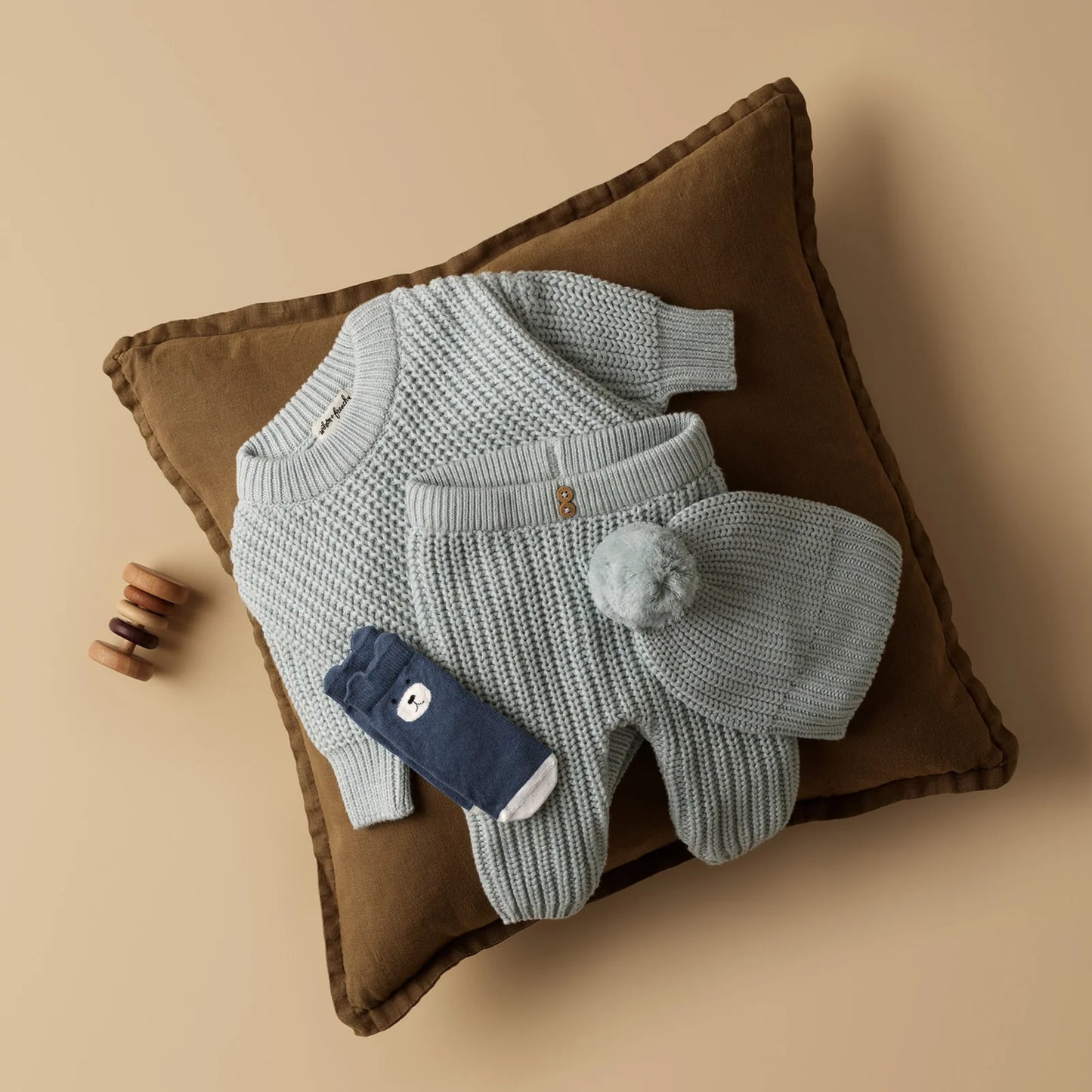Organic Knitted Jumper | Cloud Blue | Wilson & Frenchy