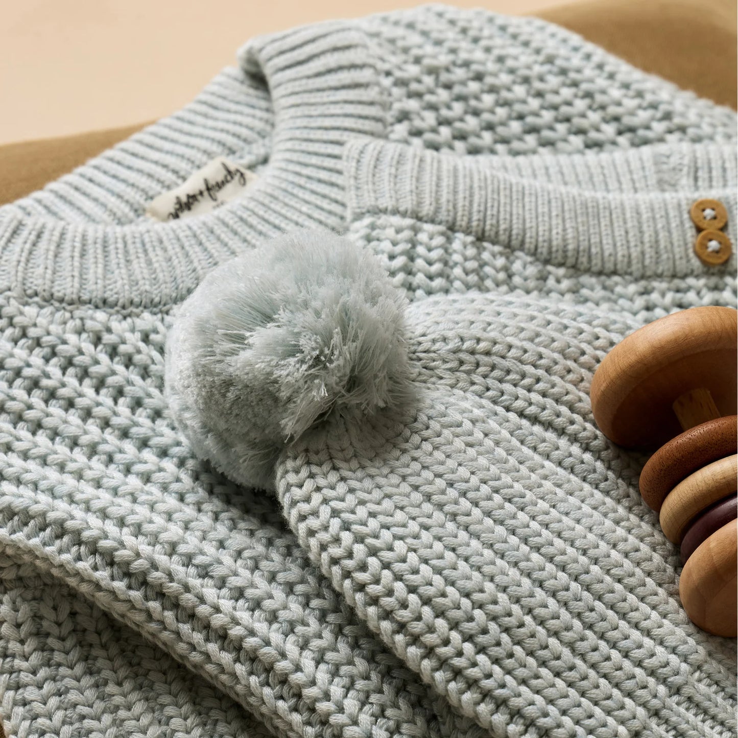 Organic Knitted Jumper | Cloud Blue | Wilson & Frenchy