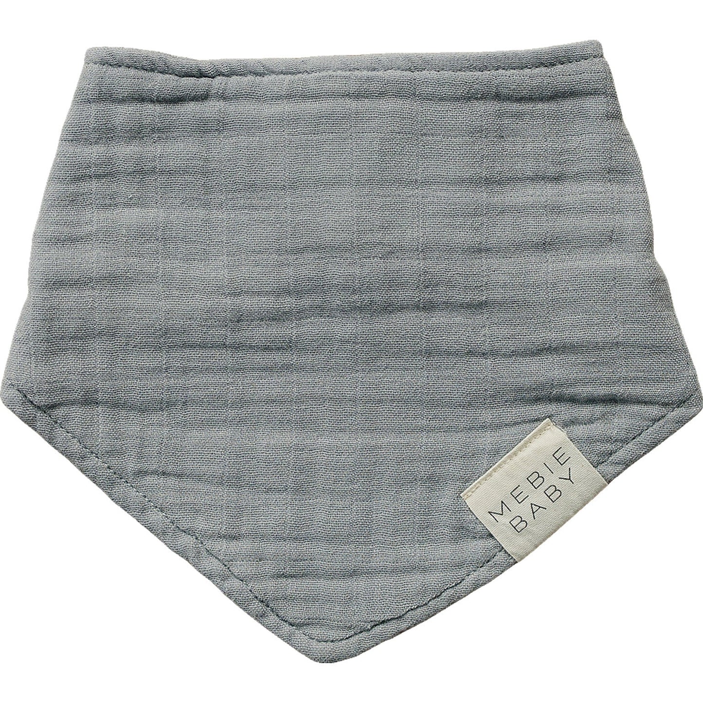 Dusty Blue Muslin Bib | Mebie Baby