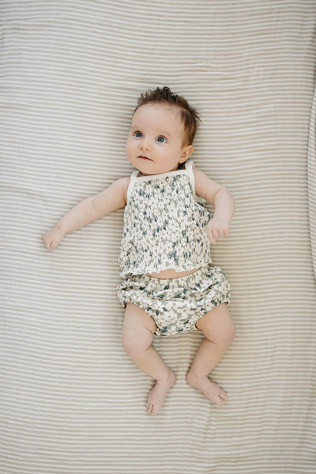 Ruched Floral Bloomer Set | Mebie Baby