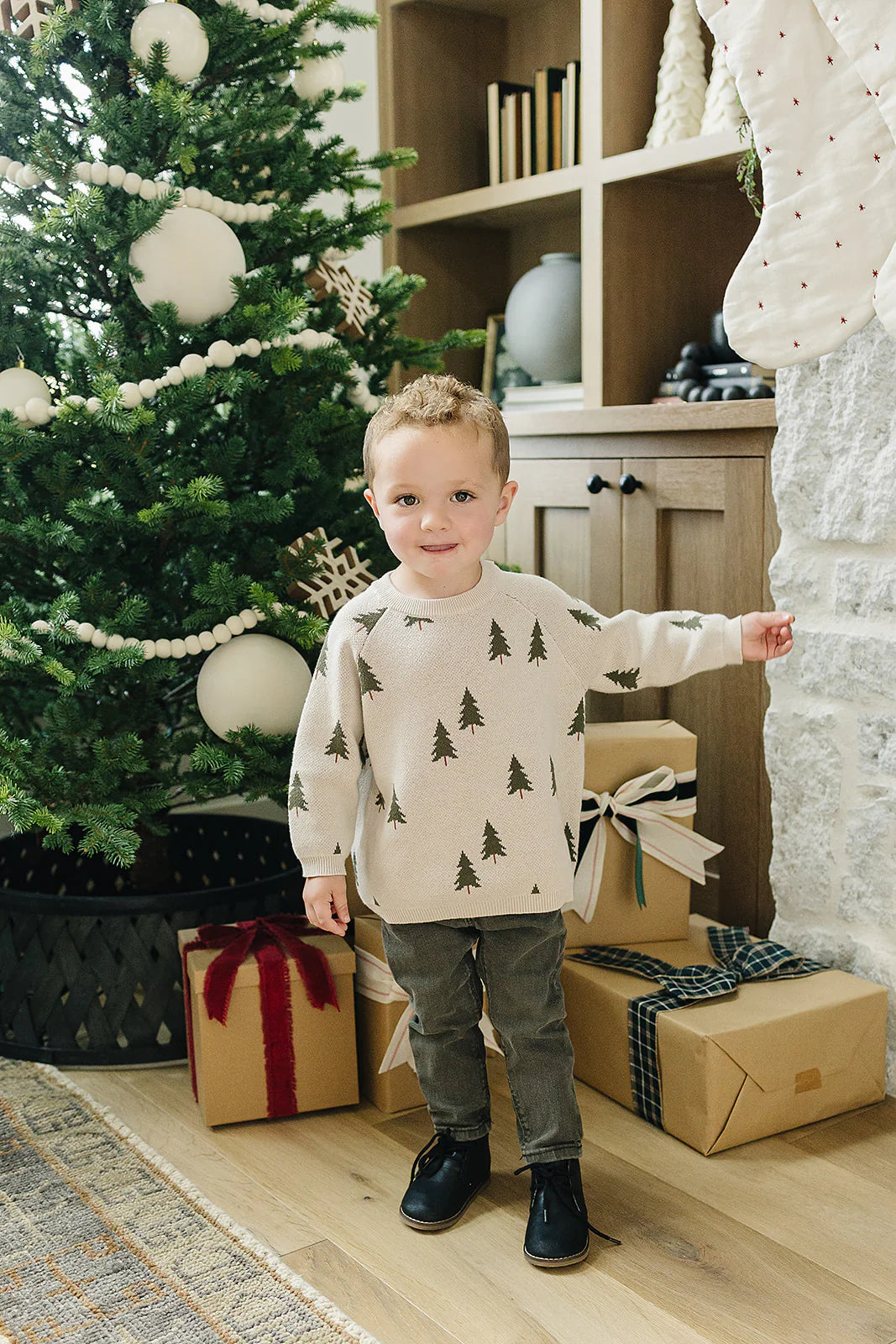 Pine Tree Knit Sweater | Mebie Baby