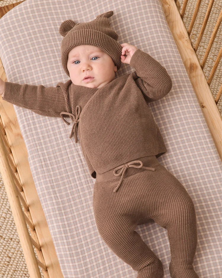 Footed Knit Pant | Cocoa | Quincy Mae