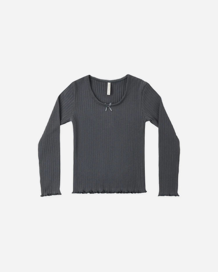 Ribbed Long Sleeve | Midnight | Rylee & Cru