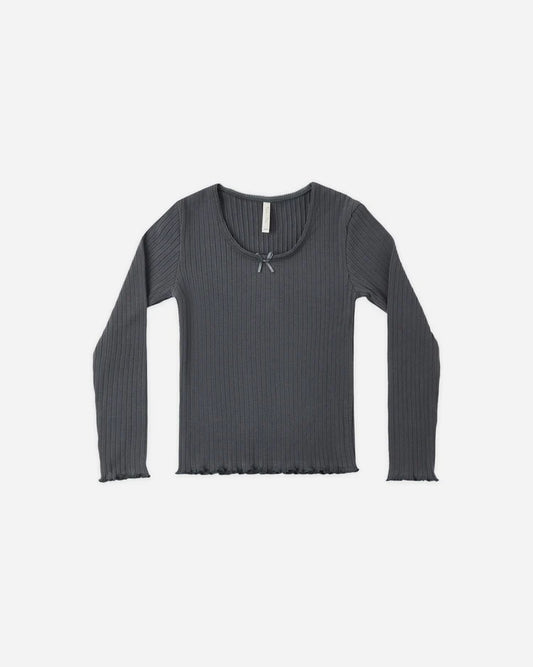 Ribbed Long Sleeve | Midnight | Rylee & Cru