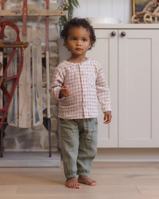 Milo Shirt | Christmas Plaid | Quincy Mae