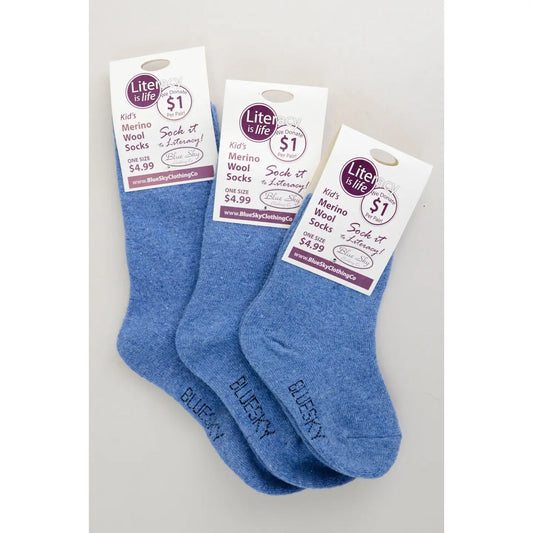 Little Ones' Merino Wool Socks | Denim