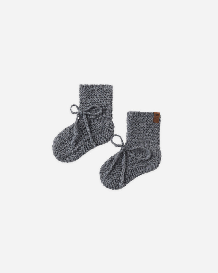 Knit Booties | Midnight | Quincy Mae