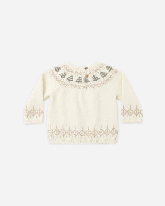 Rex Sweater | Tree Fair Isle | Quincy Mae