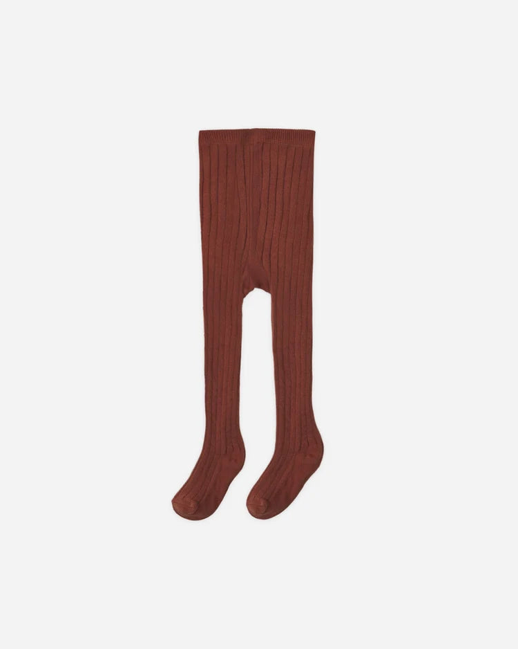 Ribbed Tights | Brick | Rylee & Cru