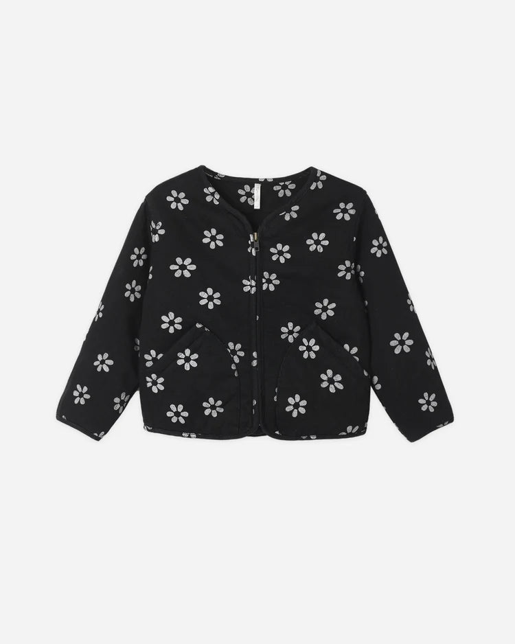 Alix Quilted Jacket | Black Daisy | Rylee & Cru