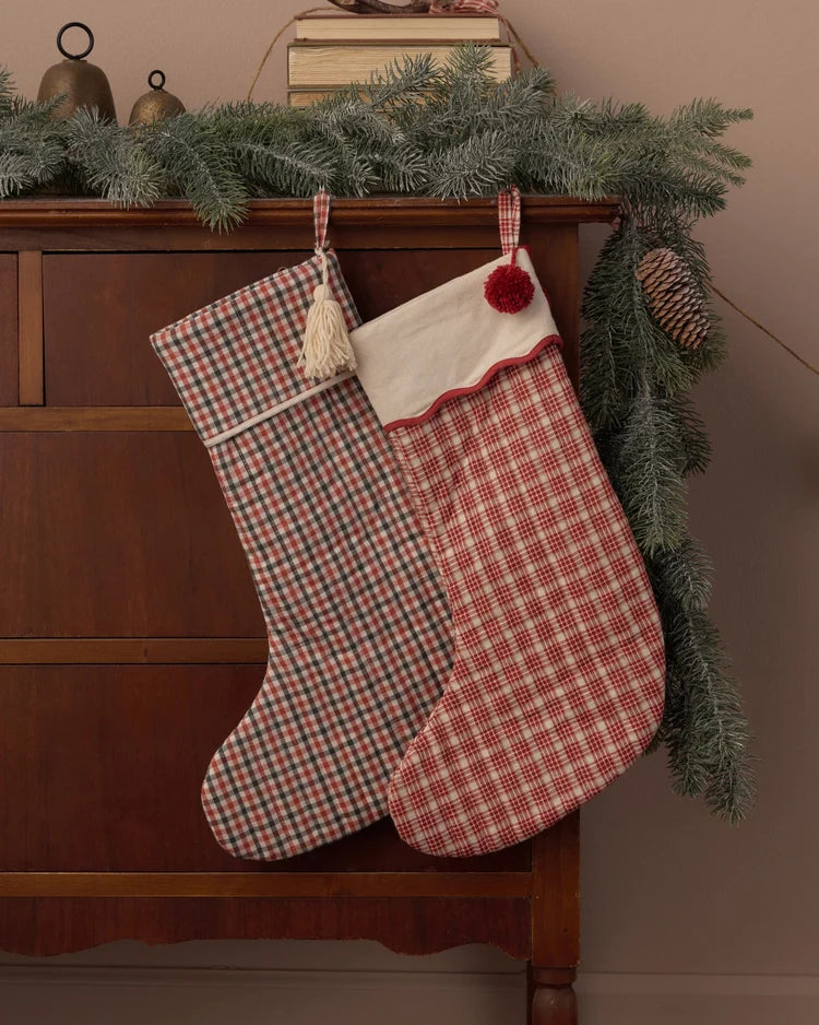 Noel Stocking | Ruby Plaid | Rylee & Cru