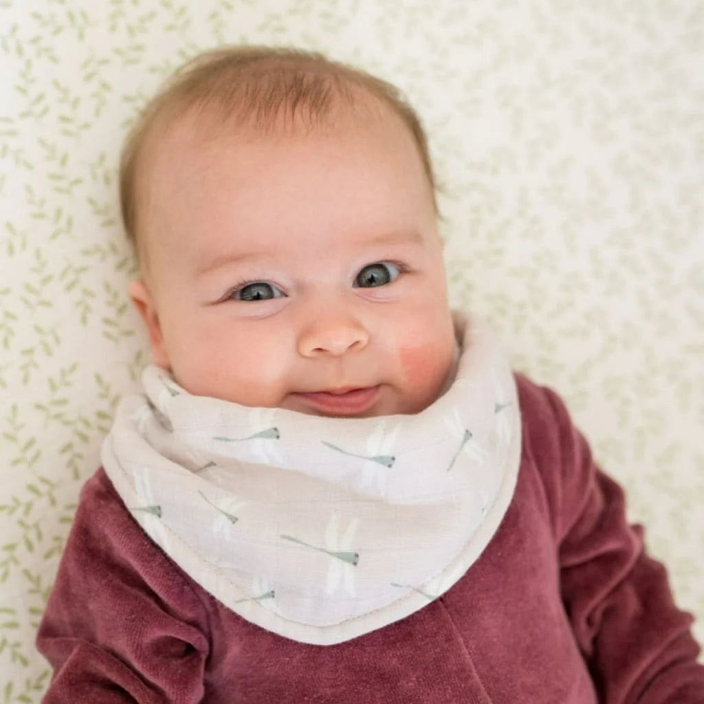 Bandana Bibs | Dragonfly & Vintage Floral | Lulujo