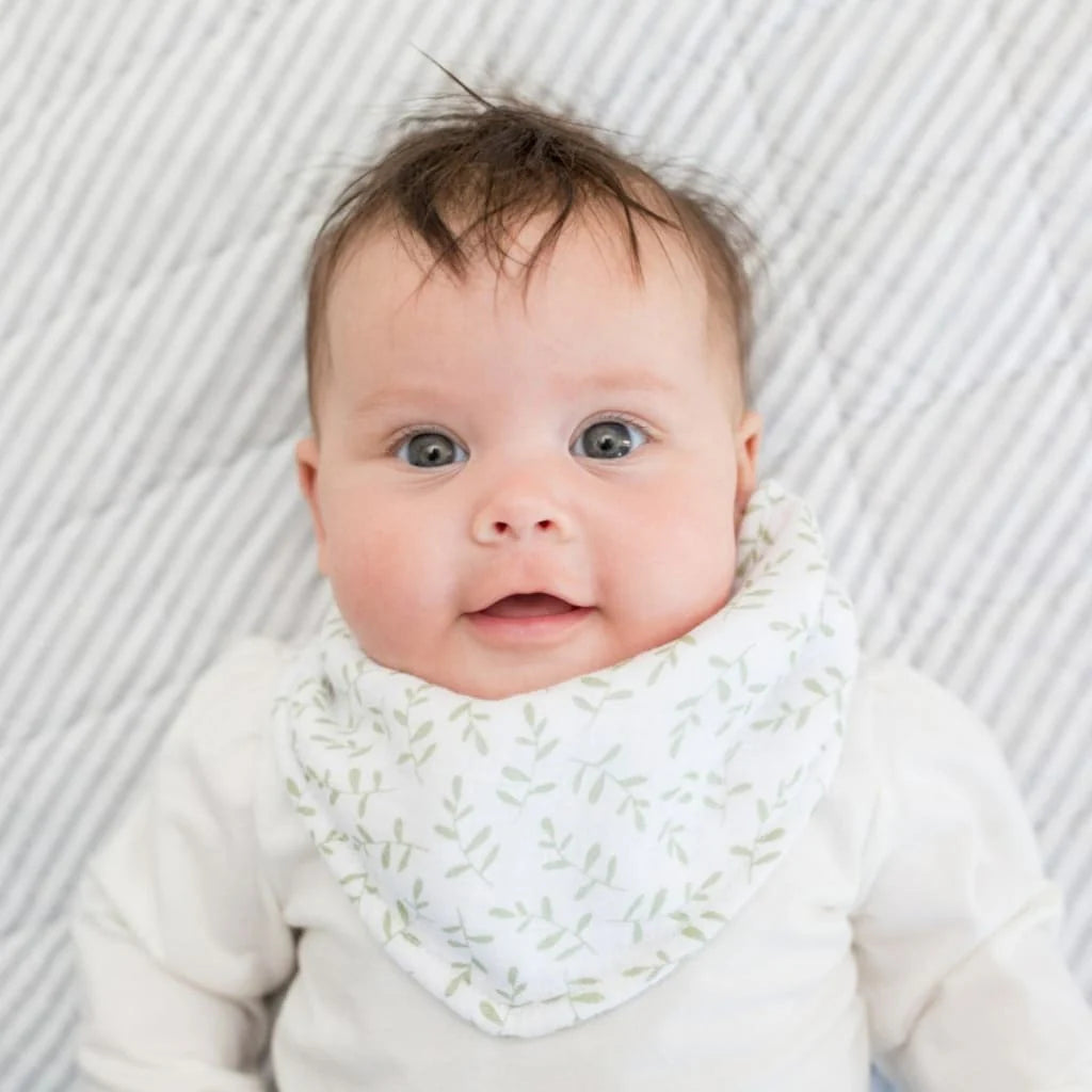 Bandana Bibs | Daisies & Greenery | Lulujo