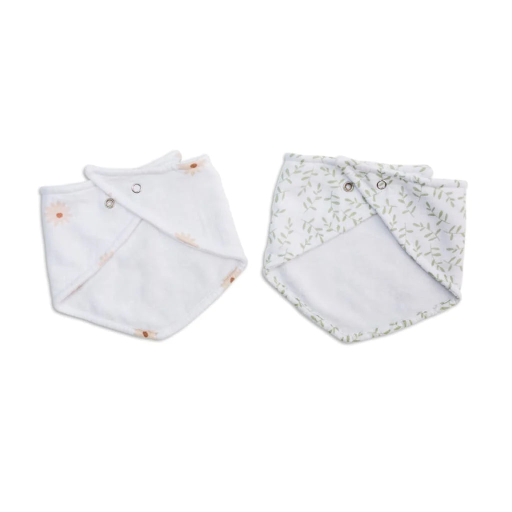 Bandana Bibs | Daisies & Greenery | Lulujo