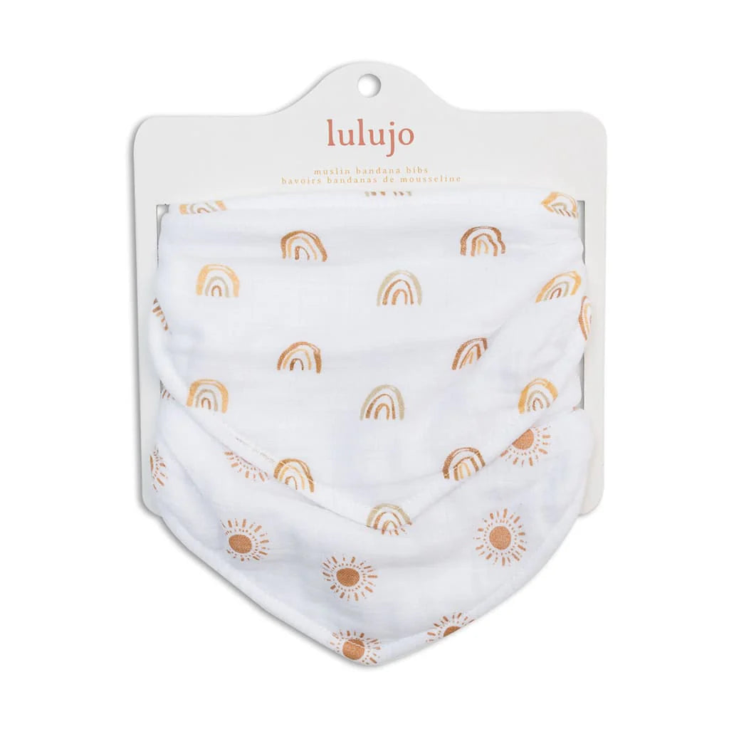 Bandana Bibs | Rainbow & Suns | Lulujo
