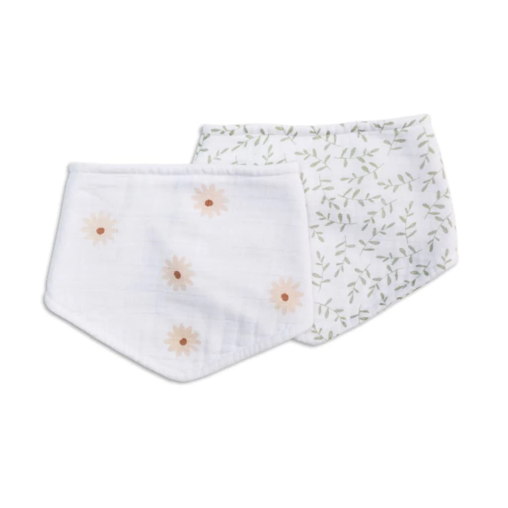 Bandana Bibs | Daisies & Greenery | Lulujo