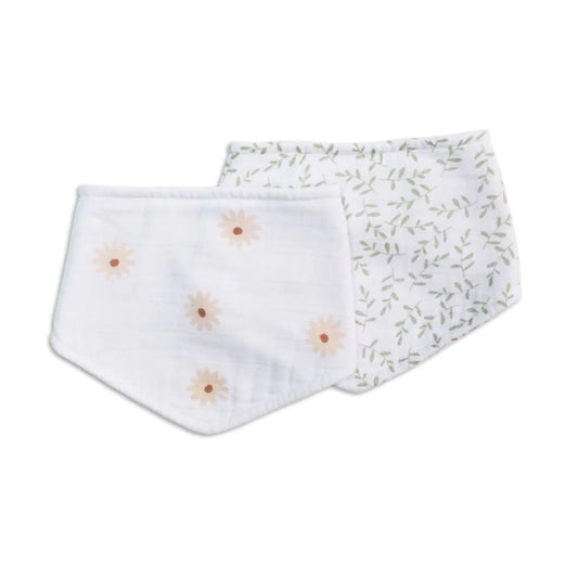 Bandana Bibs | Daisies & Greenery | Lulujo