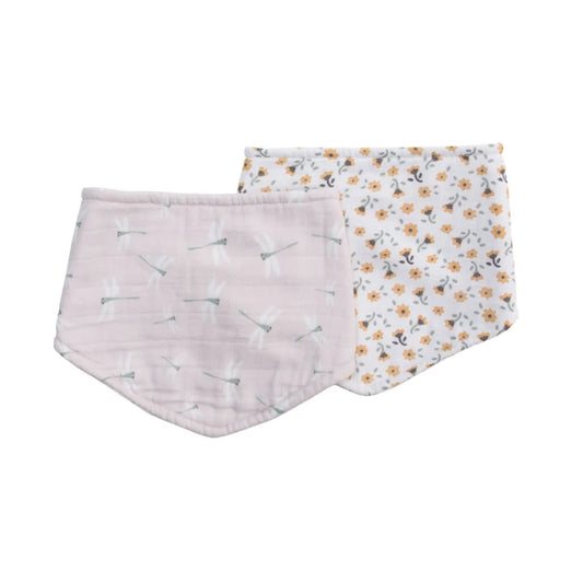 Bandana Bibs | Dragonfly & Vintage Floral | Lulujo