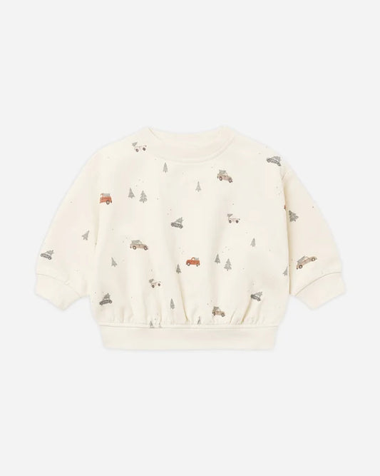Relaxed Fleece Sweatshirt | Holiday Drive | Quincy Mae