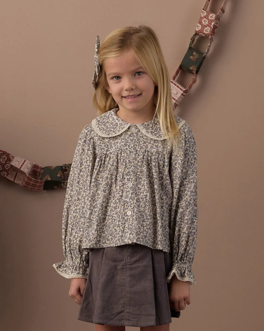 Kat Blouse | Slate Floral | Rylee & Cru