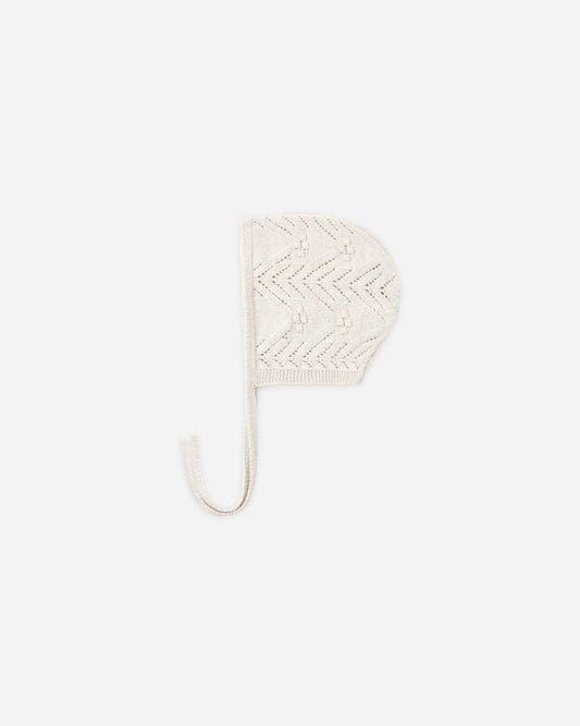 Knit Bonnet | Heathered Oatmeal | Quincy Mae