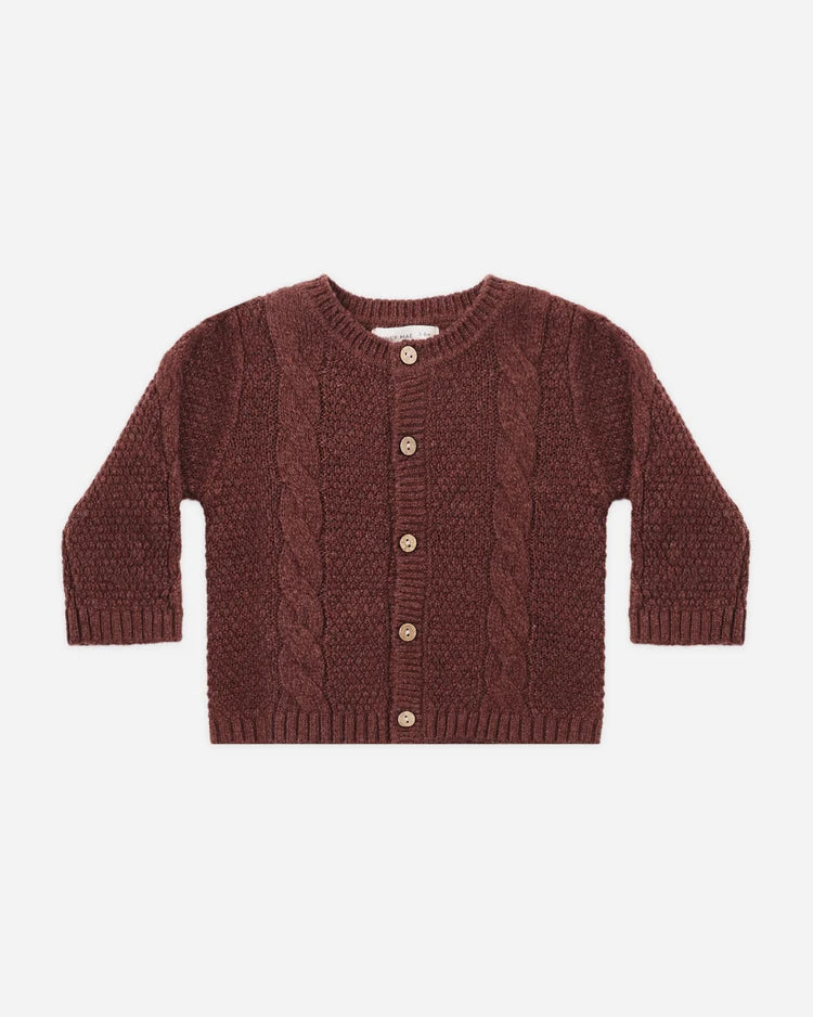 Knit Cardigan | Black Cherry | Quincy Mae