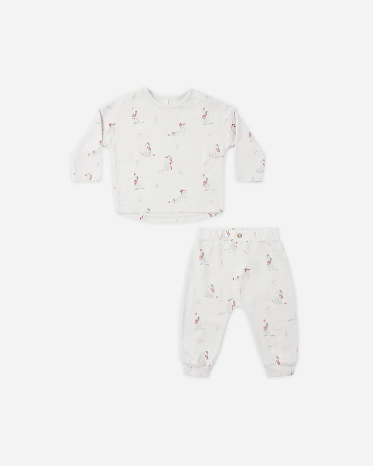 Long Sleeve Tee + Pant Set | Dalmatian | Rylee & Cru