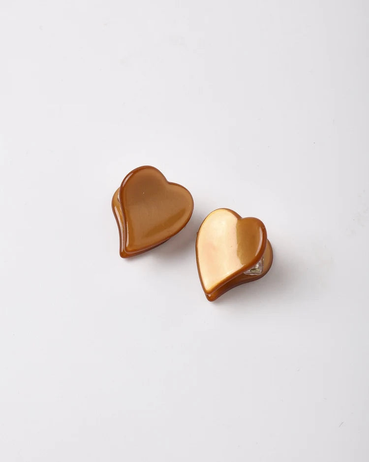 Heart Mini Clips | Dusty Blue, Blush, Clay | Rylee & Cru