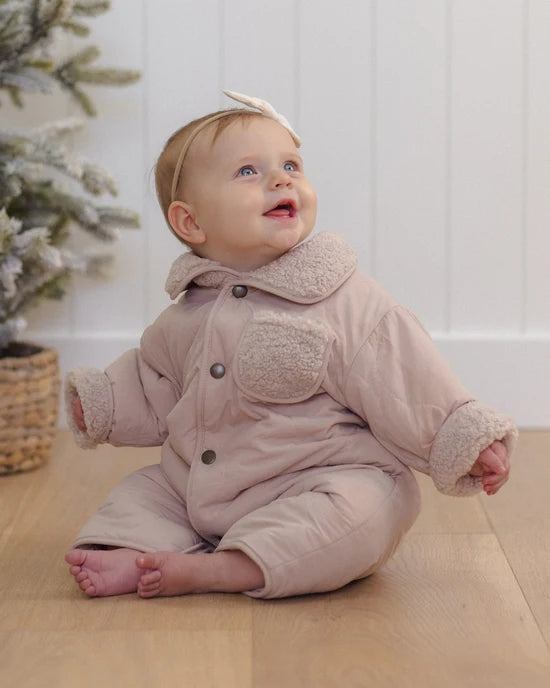 Shearling Jumpsuit | Rose Water | Quincy Mae