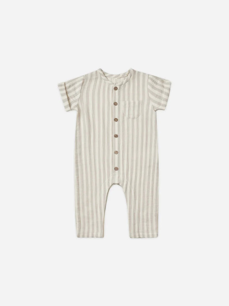 Charlie Jumpsuit | Quincy Mae | Ash Stripe