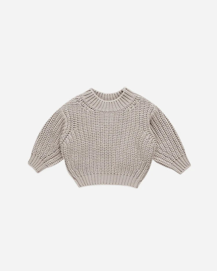 Chunky Knit Sweater | Fog | Quincy Mae