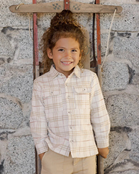 Collared Long Sleeve Shirt | Vintage Plaid | Rylee & Cru