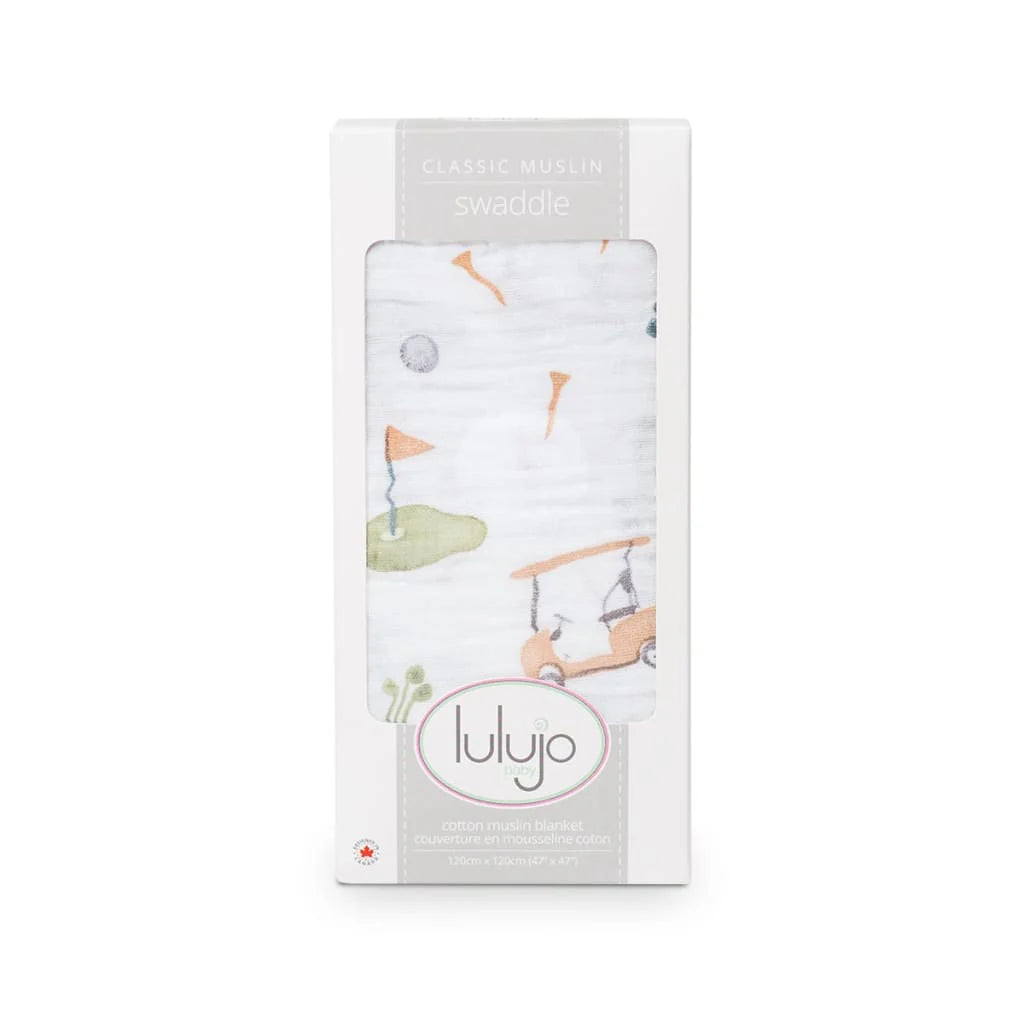 Classic Muslin Blanket XL | Golf | Lulujo