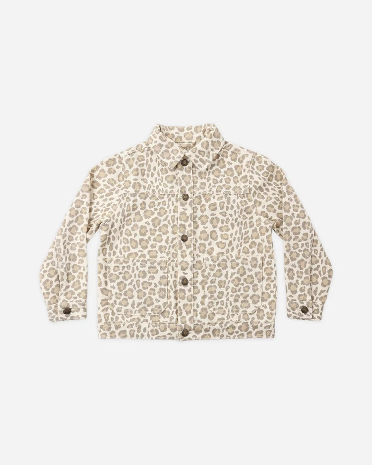 Denim Chore Coat | Leopard | Rylee & Cru