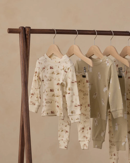 Organic Long Sleeve PJ Set | Ski Town | Rylee & Cru