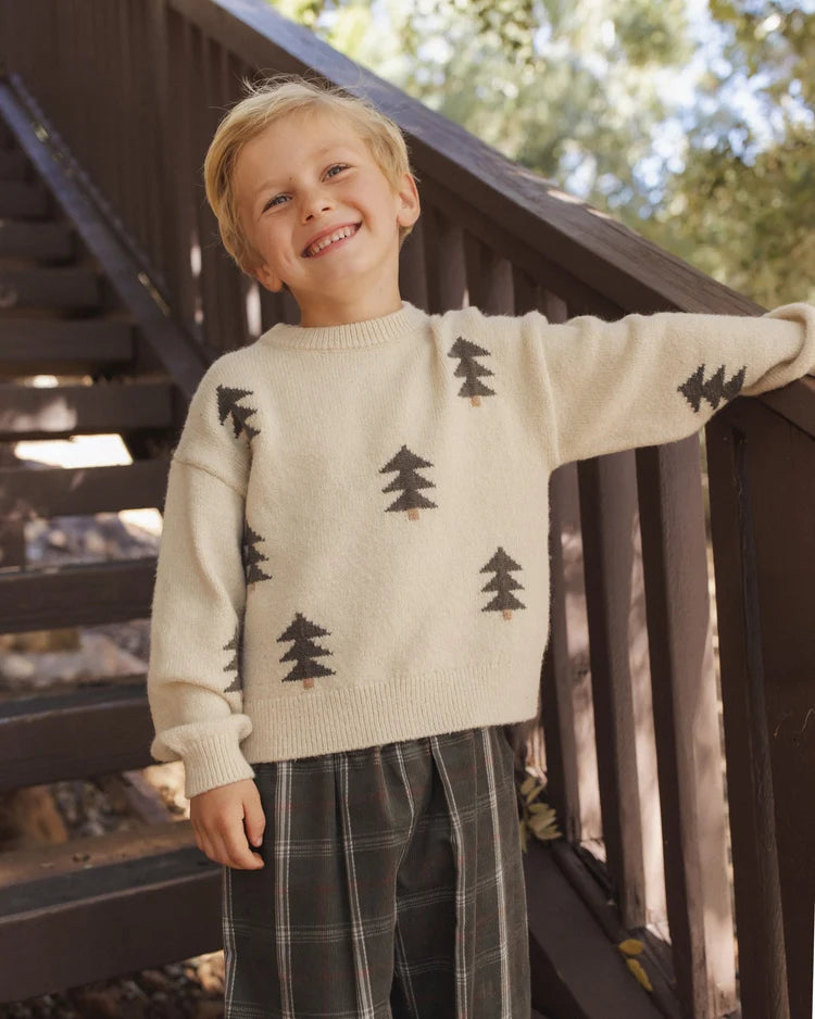 Aspen Sweater | Tree Jacquard | Rylee & Cru