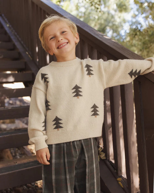 Aspen Sweater | Tree Jacquard | Rylee & Cru