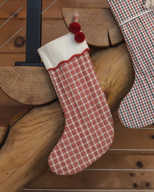 Noel Stocking | Ruby Plaid | Rylee & Cru