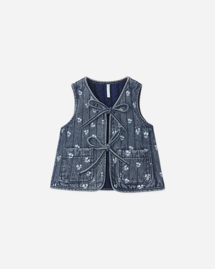Denim Vest | Heart Ditsy | Rylee & Cru